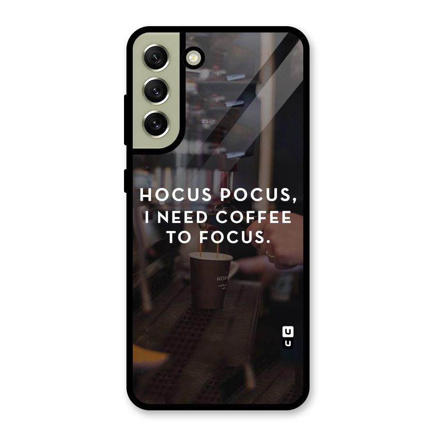 Coffee Focus Glass Back Case for Galaxy S21 FE 5G
