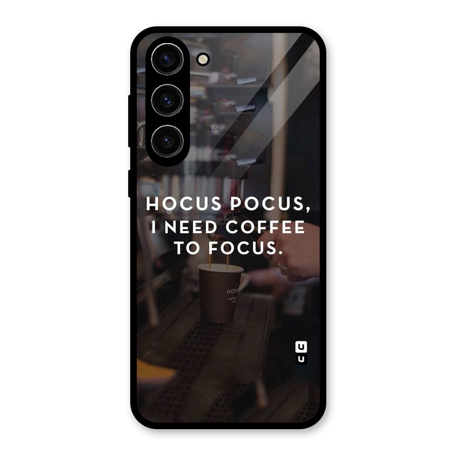 Coffee Focus Glass Back Case for Galaxy S23 Plus