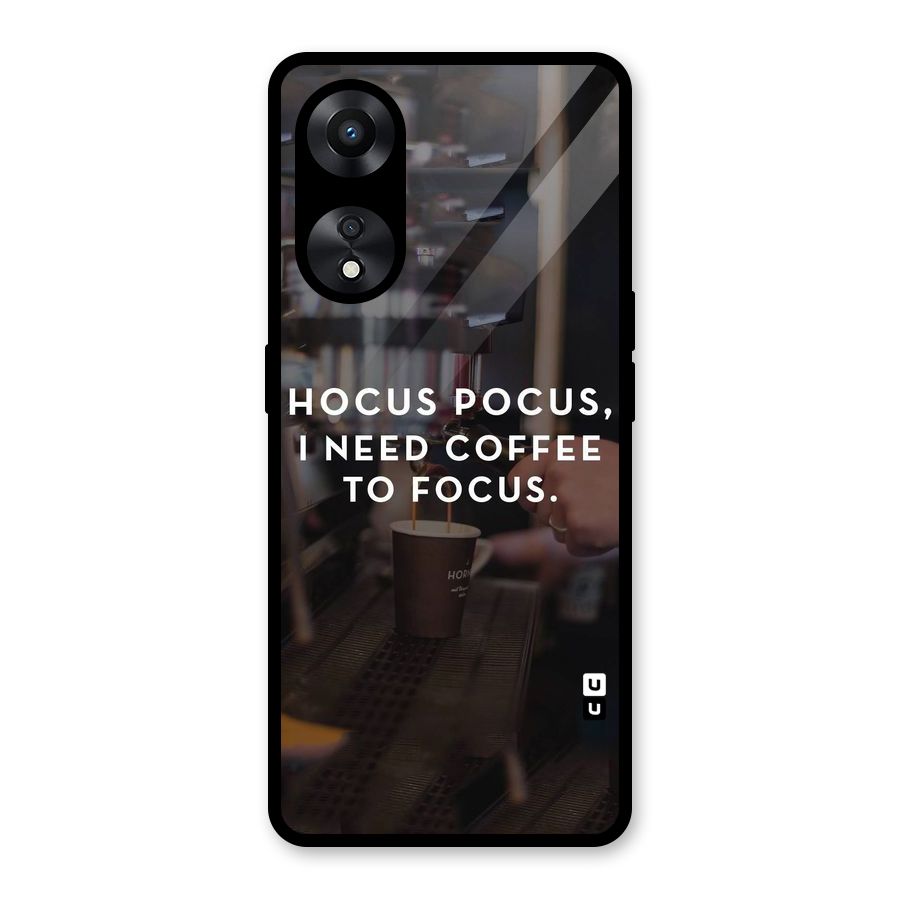 Coffee Focus Glass Back Case for Oppo A78