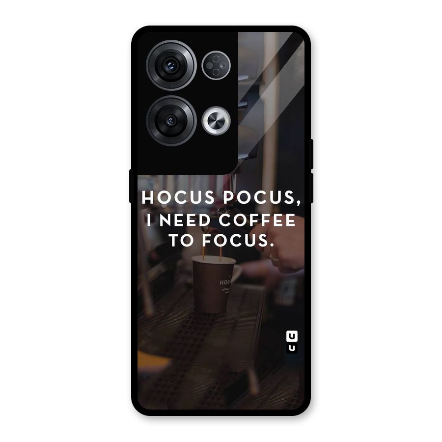 Coffee Focus Glass Back Case for Oppo Reno8 Pro 5G