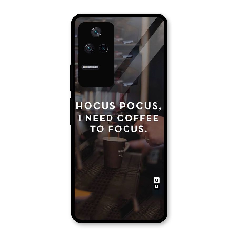 Coffee Focus Glass Back Case for Poco F4 5G