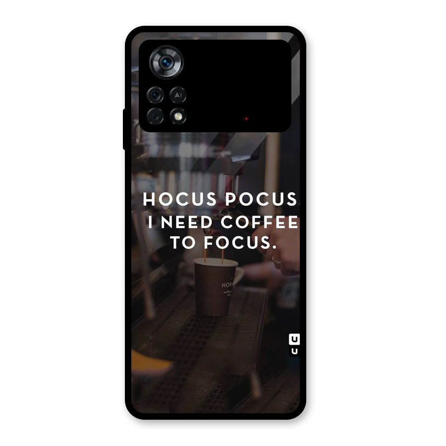 Coffee Focus Glass Back Case for Poco X4 Pro 5G