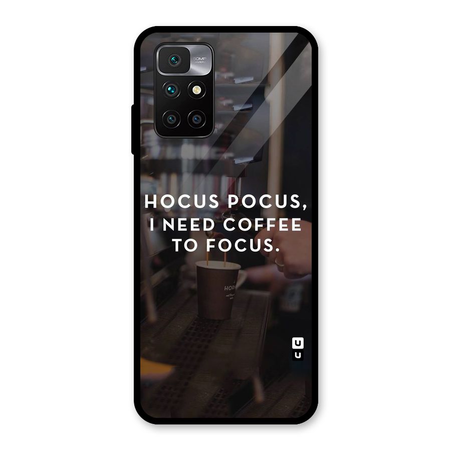 Coffee Focus Glass Back Case for Redmi 10 Prime