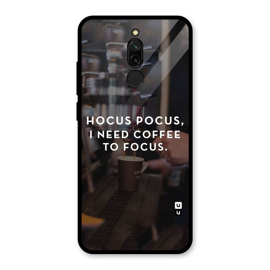 Coffee Focus Glass Back Case for Redmi 8