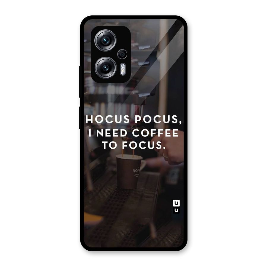 Coffee Focus Glass Back Case for Redmi K50i