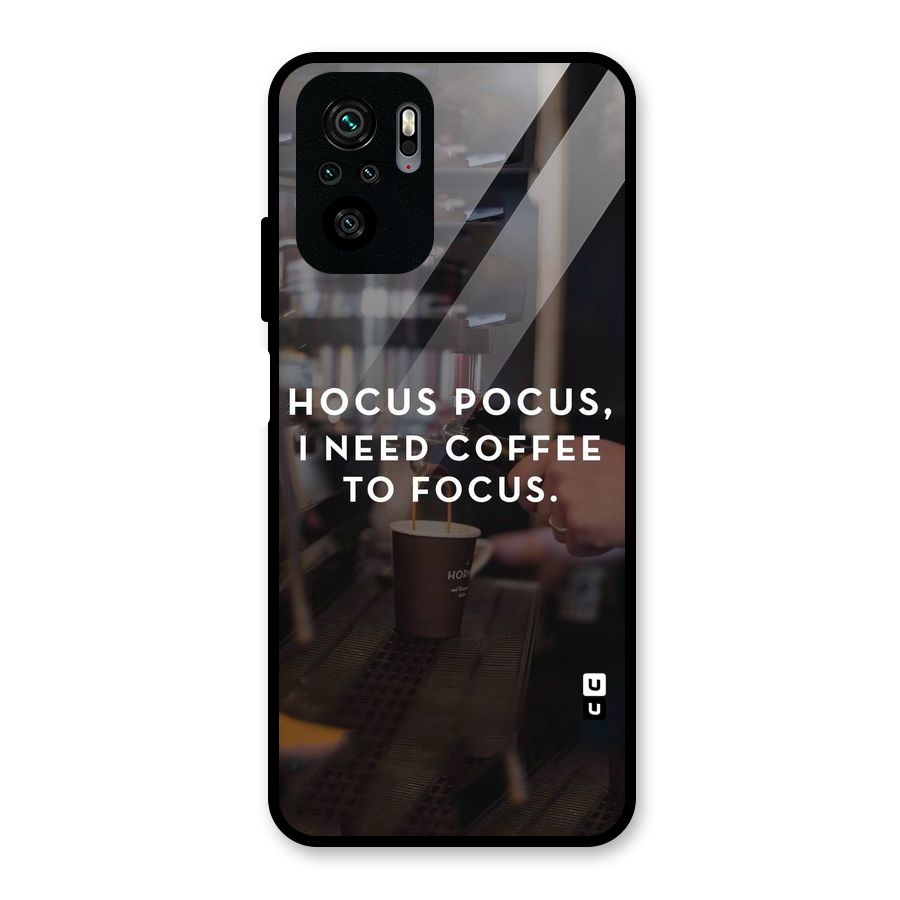 Coffee Focus Glass Back Case for Redmi Note 10S