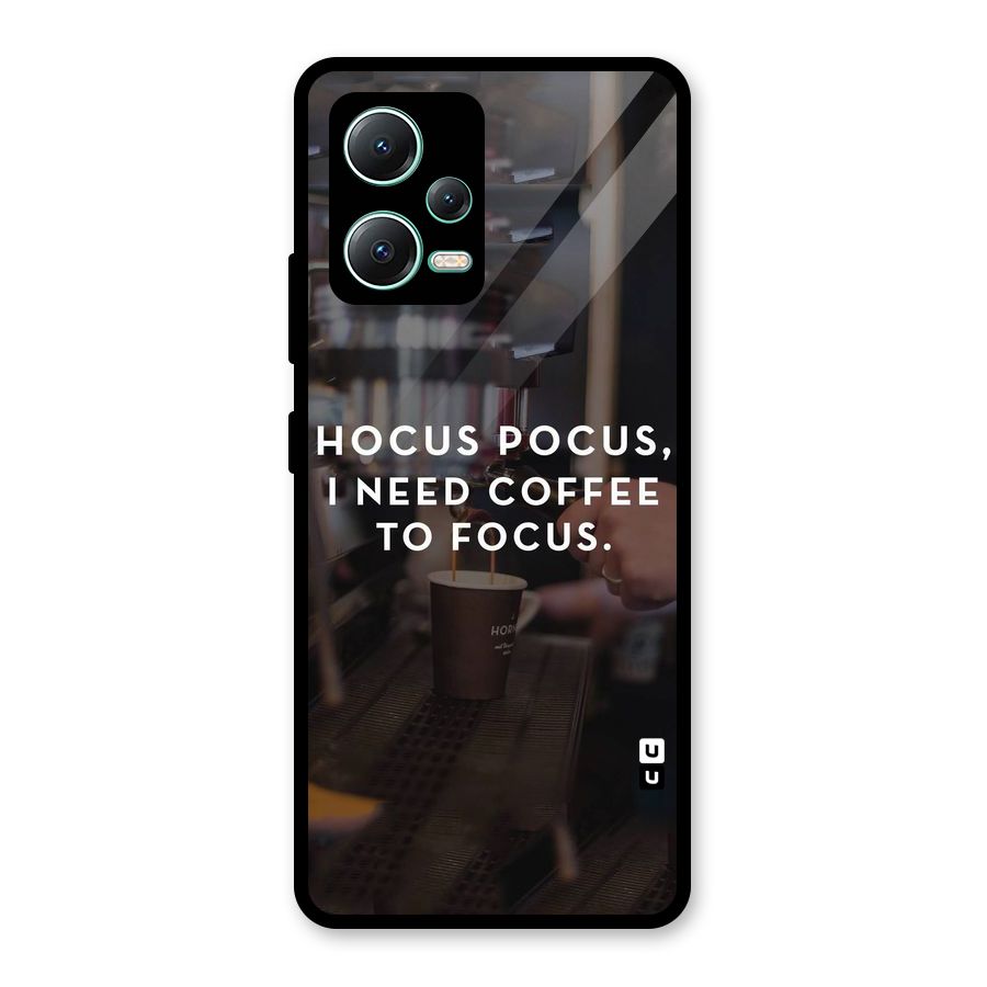 Coffee Focus Glass Back Case for Redmi Note 12 5G