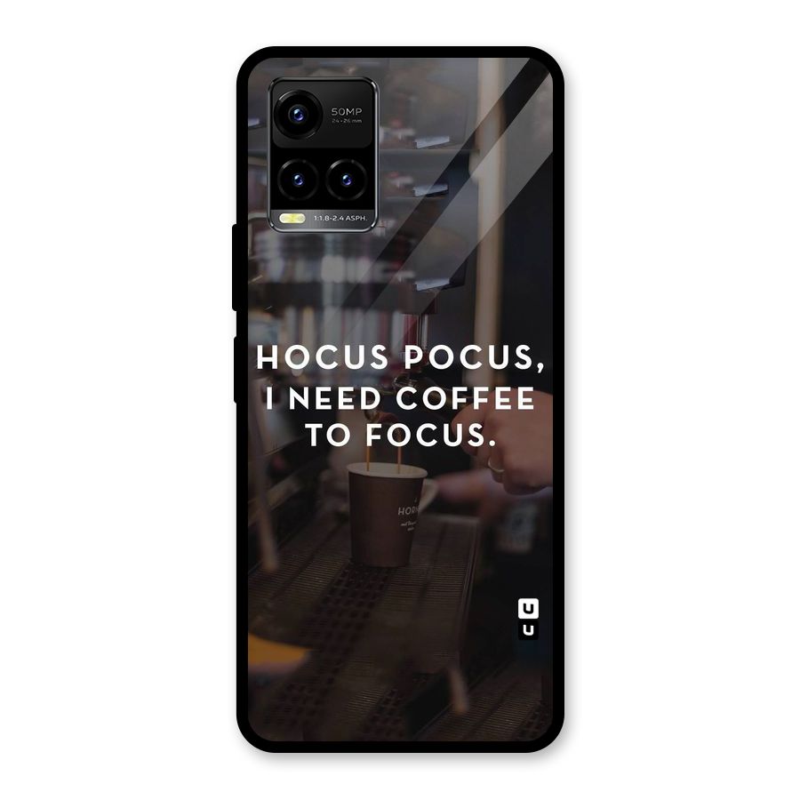 Coffee Focus Glass Back Case for Vivo Y21T