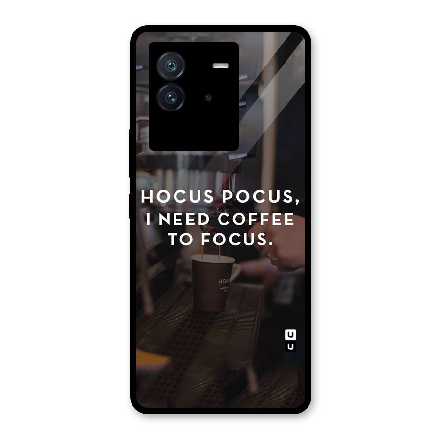 Coffee Focus Glass Back Case for Vivo iQOO Neo 6 5G