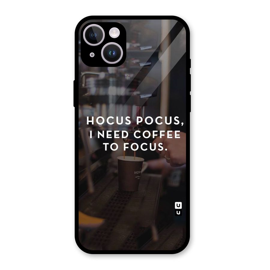 Coffee Focus Glass Back Case for iPhone 14 Plus