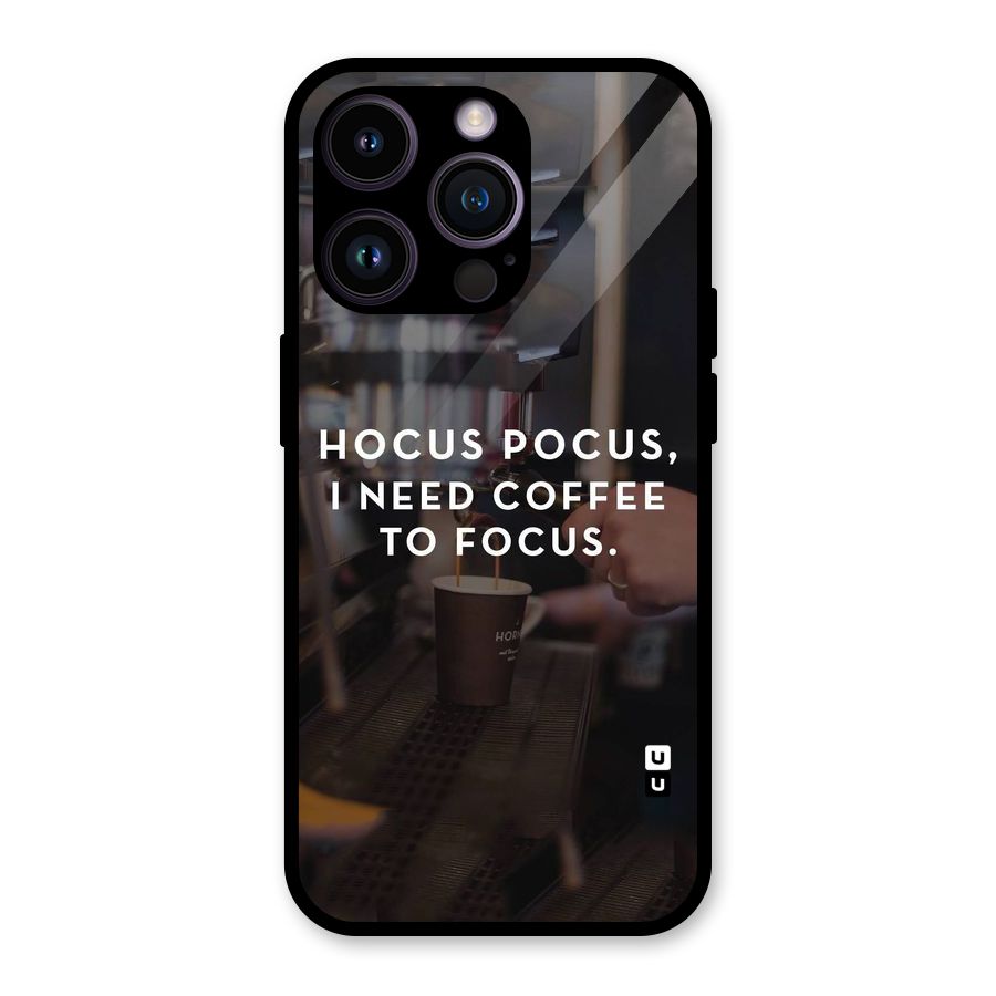 Coffee Focus Glass Back Case for iPhone 14 Pro