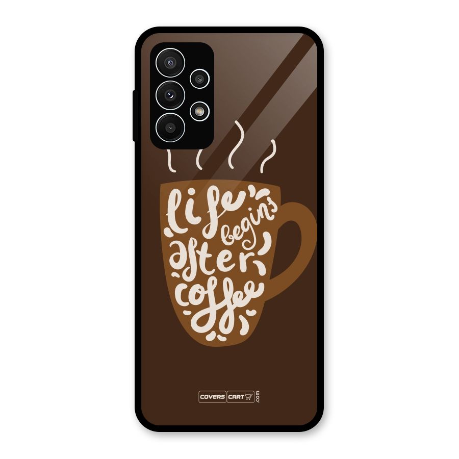 Coffee Mug Glass Back Case for Galaxy A23