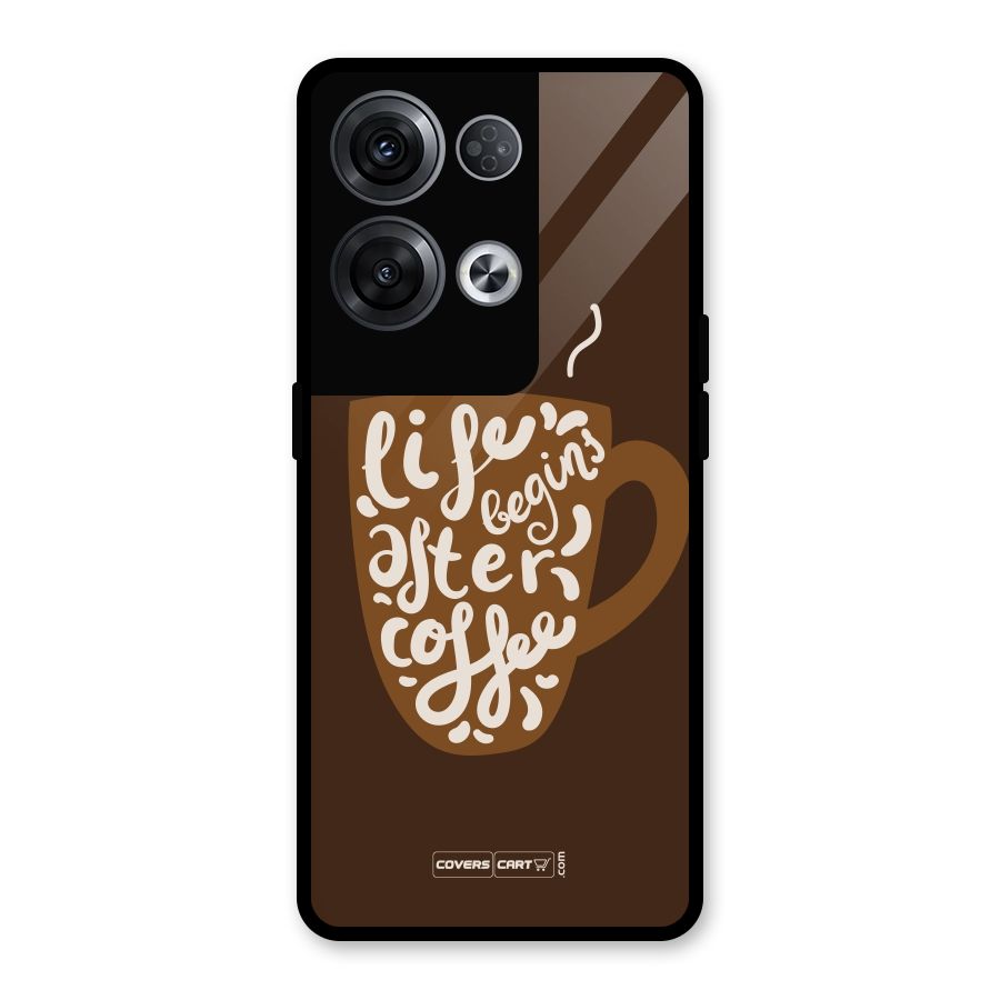 Coffee Mug Glass Back Case for Oppo Reno8 Pro 5G