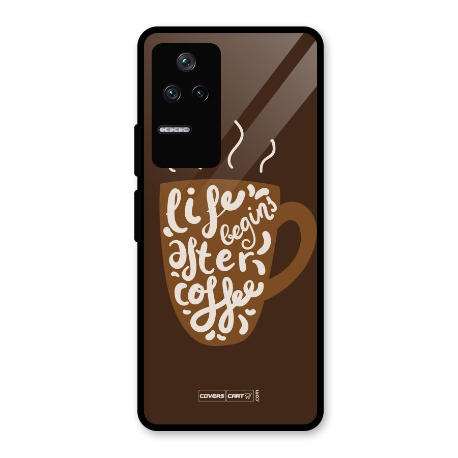 Coffee Mug Glass Back Case for Poco F4 5G