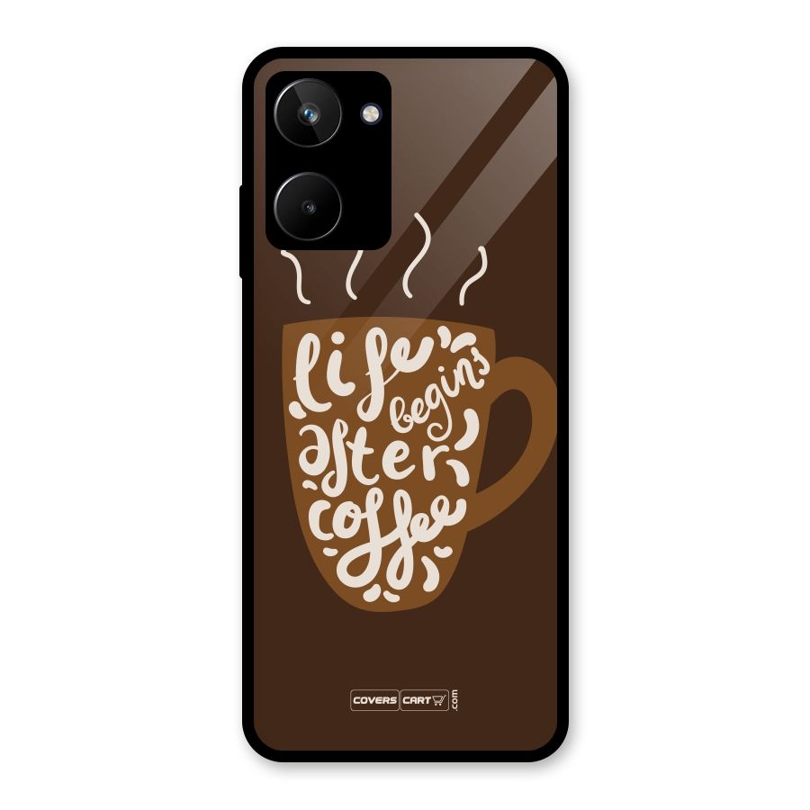 Coffee Mug Glass Back Case for Realme 10