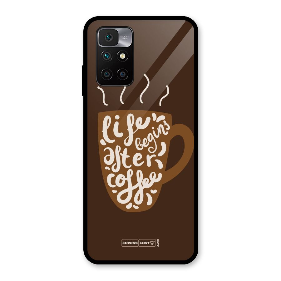 Coffee Mug Glass Back Case for Redmi 10 Prime