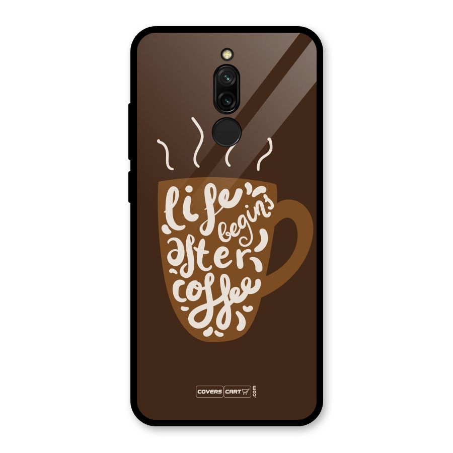 Coffee Mug Glass Back Case for Redmi 8