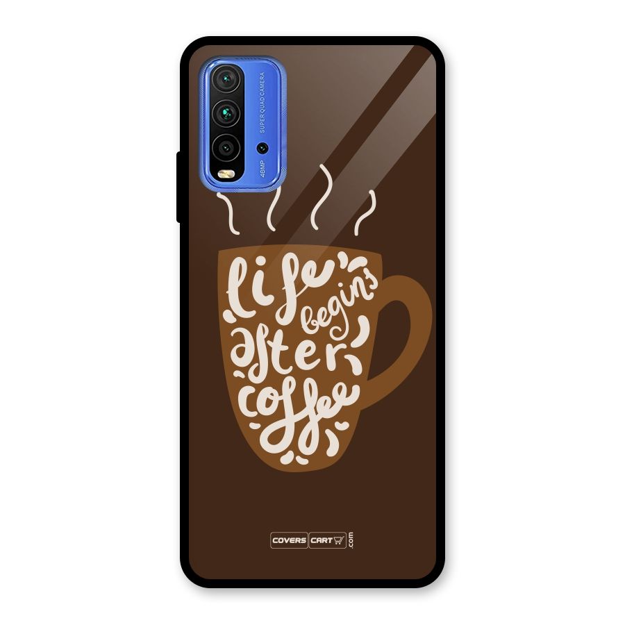 Coffee Mug Glass Back Case for Redmi 9 Power