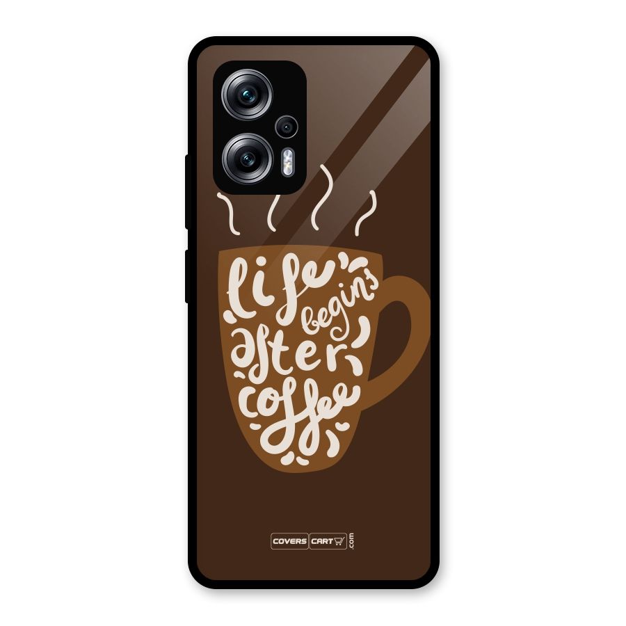 Coffee Mug Glass Back Case for Redmi K50i