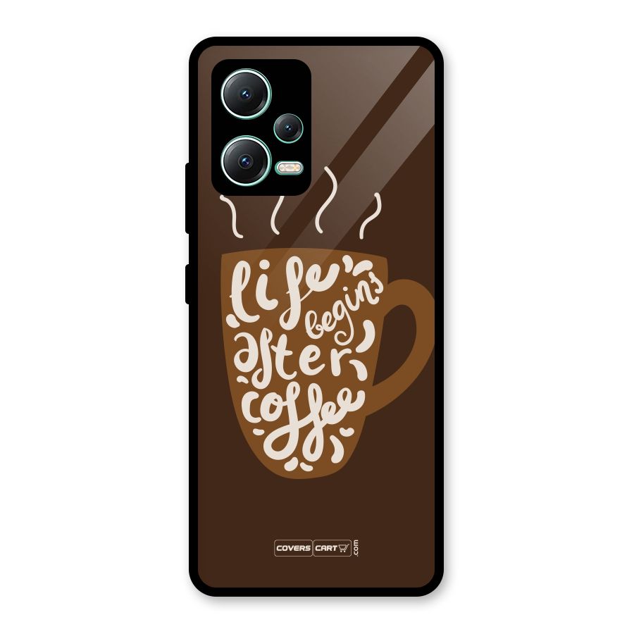 Coffee Mug Glass Back Case for Redmi Note 12 5G