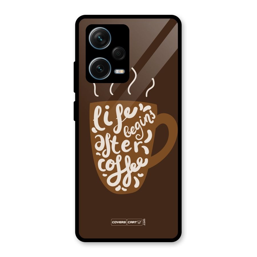 Coffee Mug Glass Back Case for Redmi Note 12 Pro Plus 5G