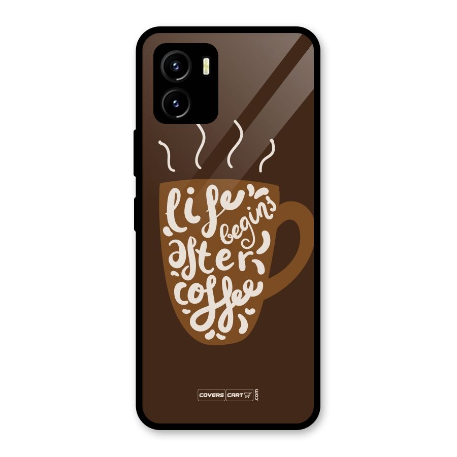 Coffee Mug Glass Back Case for Vivo Y15s
