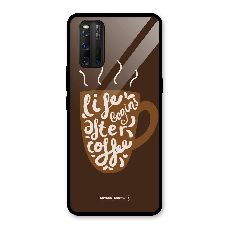 Coffee Mug Glass Back Case for Vivo iQOO 3