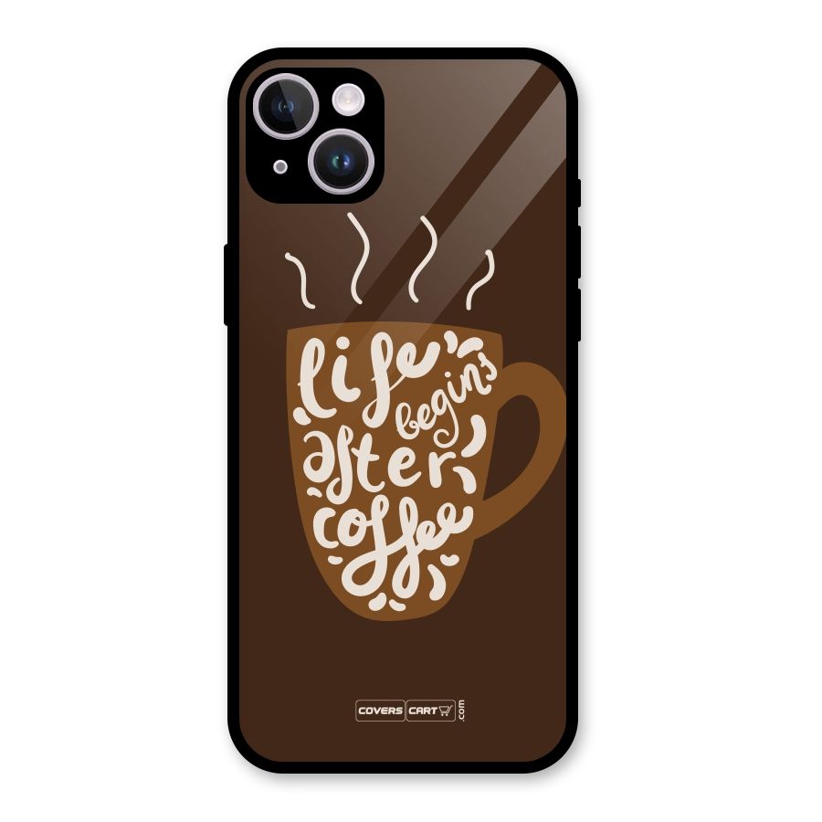 Coffee Mug Glass Back Case for iPhone 14 Plus