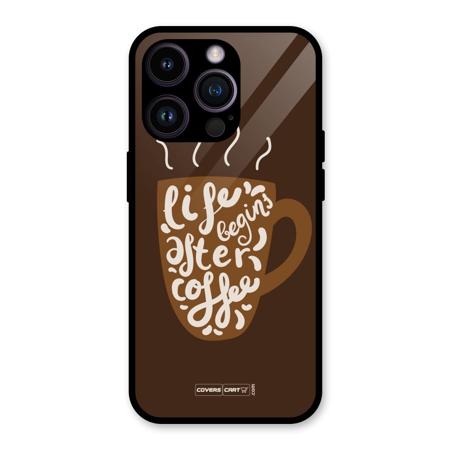 Coffee Mug Glass Back Case for iPhone 14 Pro