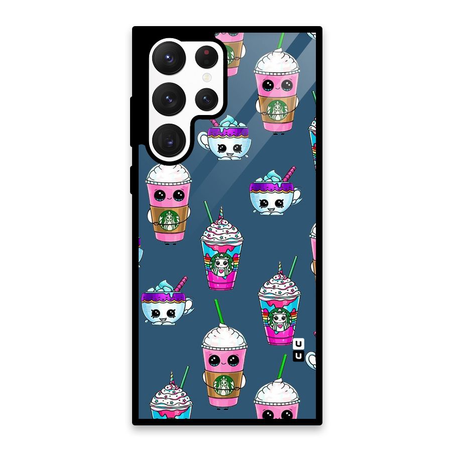 Coffee Mugs Glass Back Case for Galaxy S22 Ultra 5G