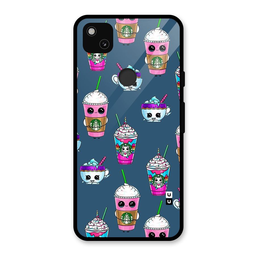 Coffee Mugs Glass Back Case for Google Pixel 4a