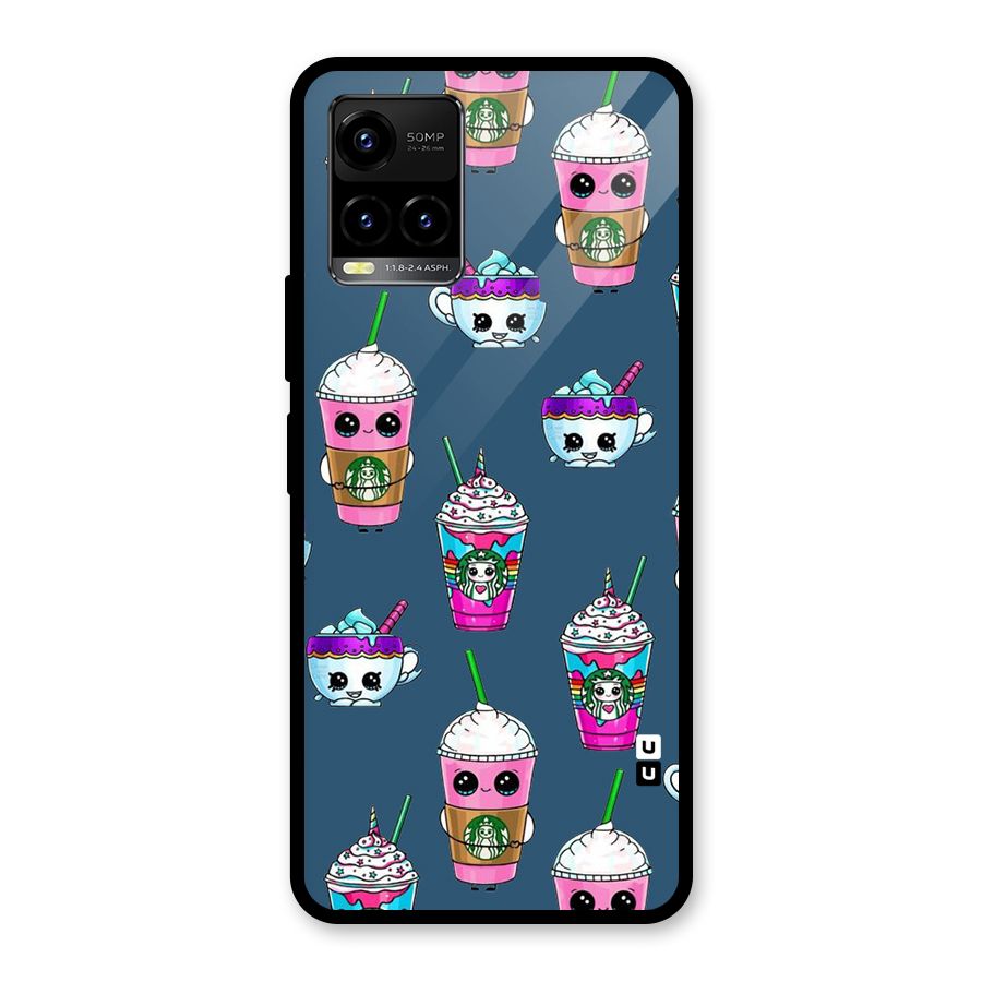 Coffee Mugs Glass Back Case for Vivo Y21A