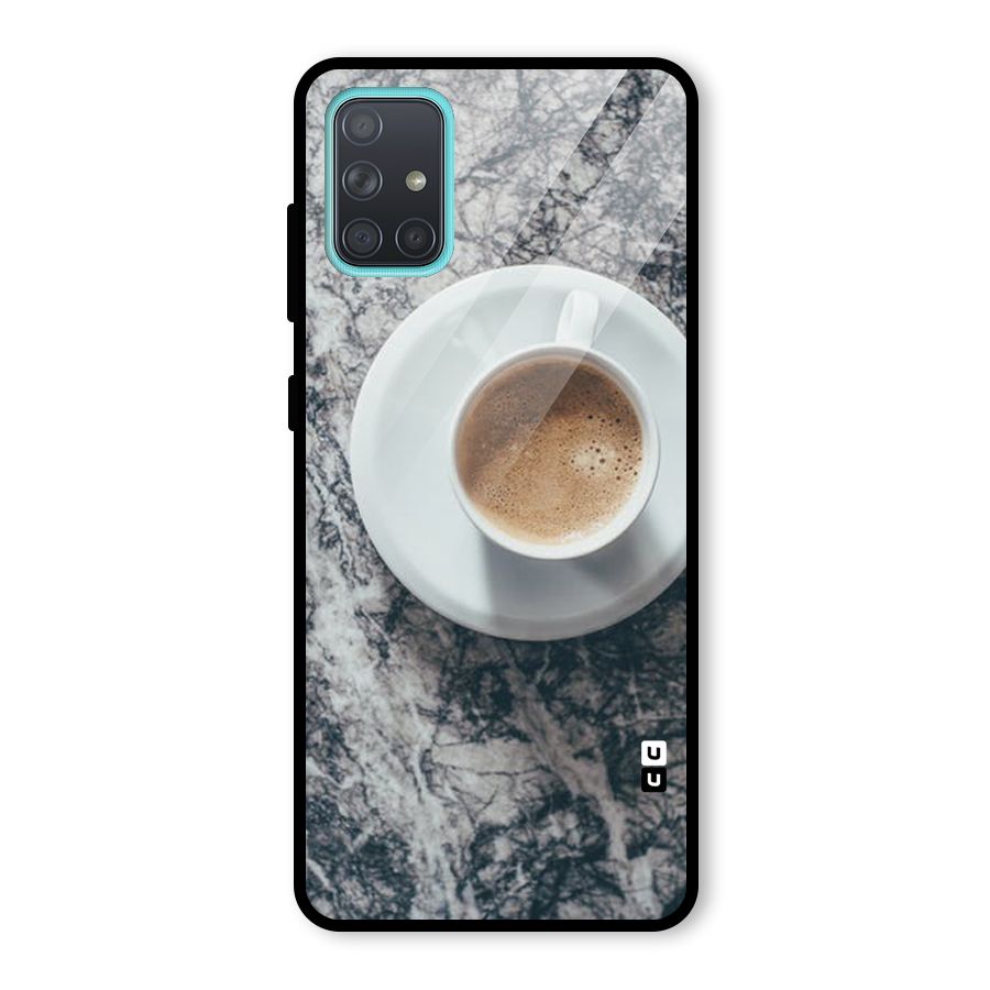 Coffee On Marble Glass Back Case for Galaxy A71