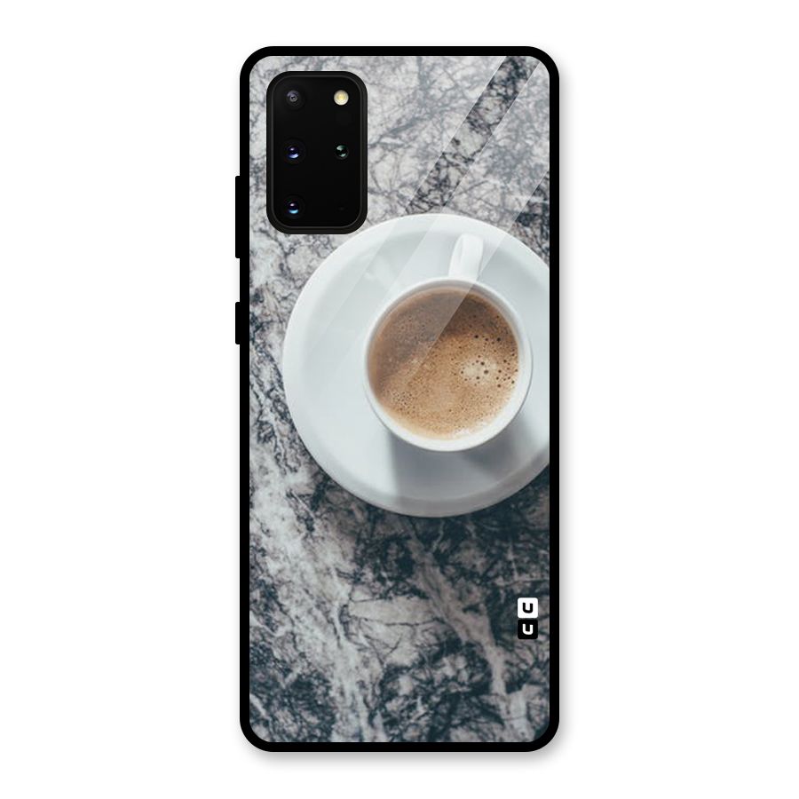Coffee On Marble Glass Back Case for Galaxy S20 Plus