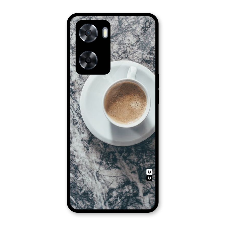 Coffee On Marble Glass Back Case for Oppo A57 2022