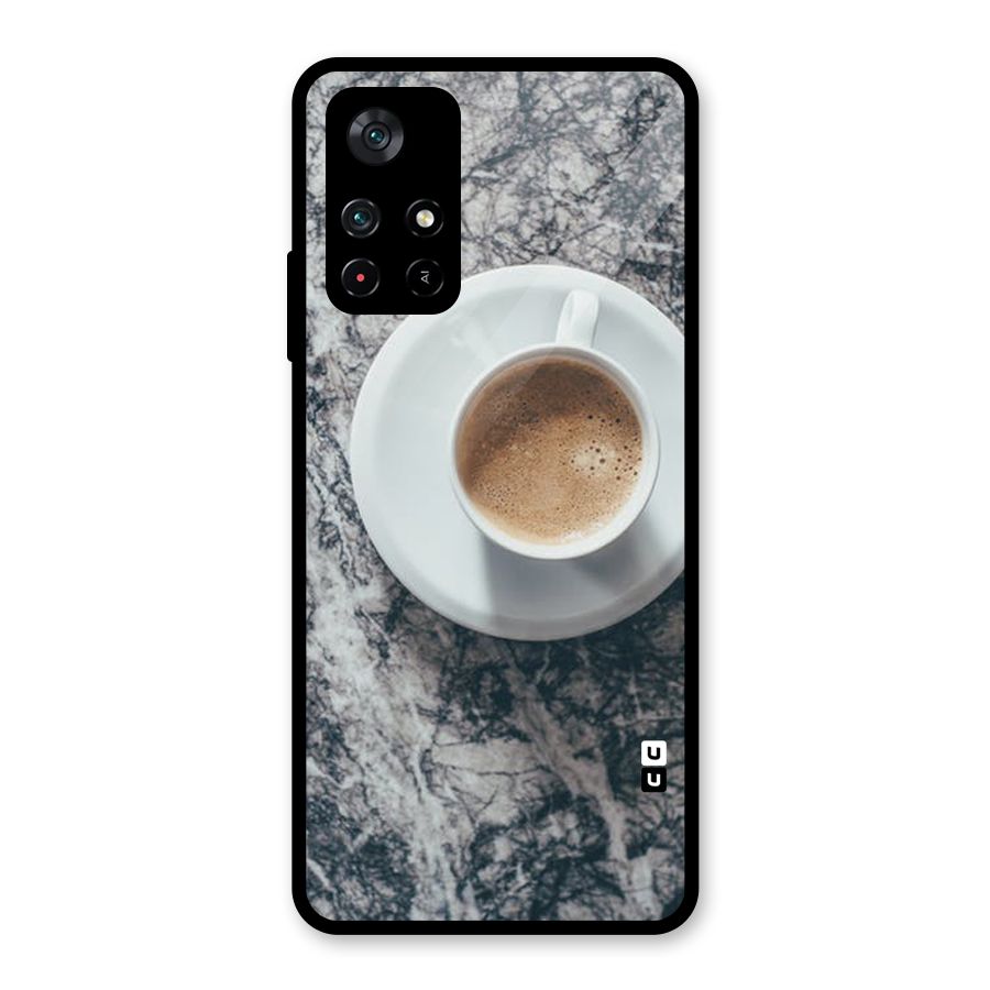 Coffee On Marble Glass Back Case for Poco M4 Pro 5G