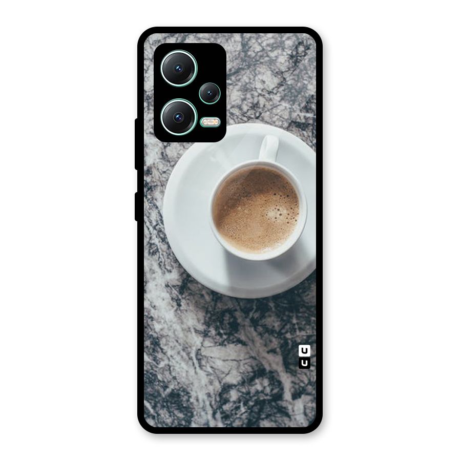 Coffee On Marble Glass Back Case for Redmi Note 12 5G