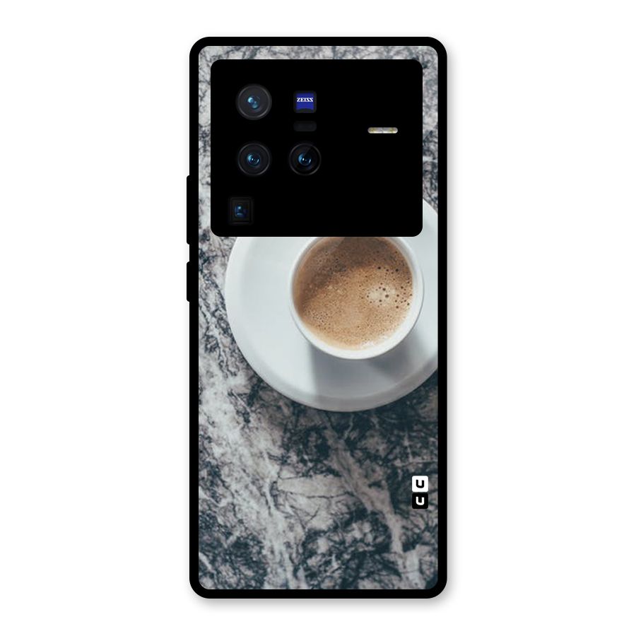 Coffee On Marble Glass Back Case for Vivo X80 Pro