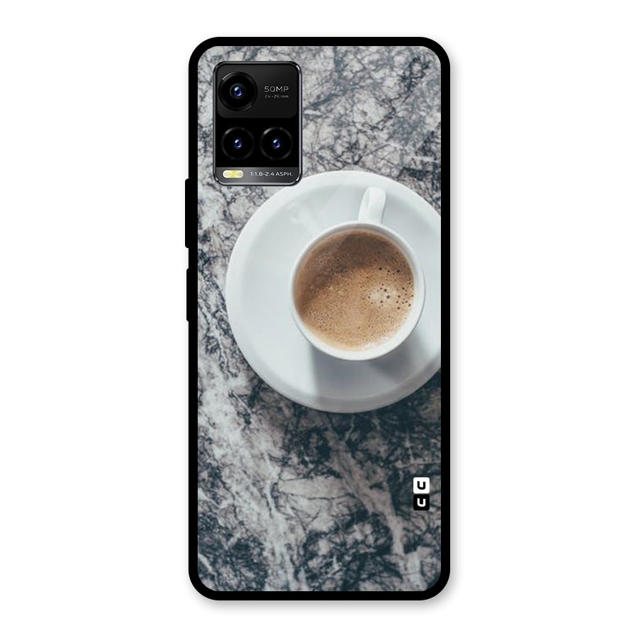 Coffee On Marble Glass Back Case for Vivo Y21A