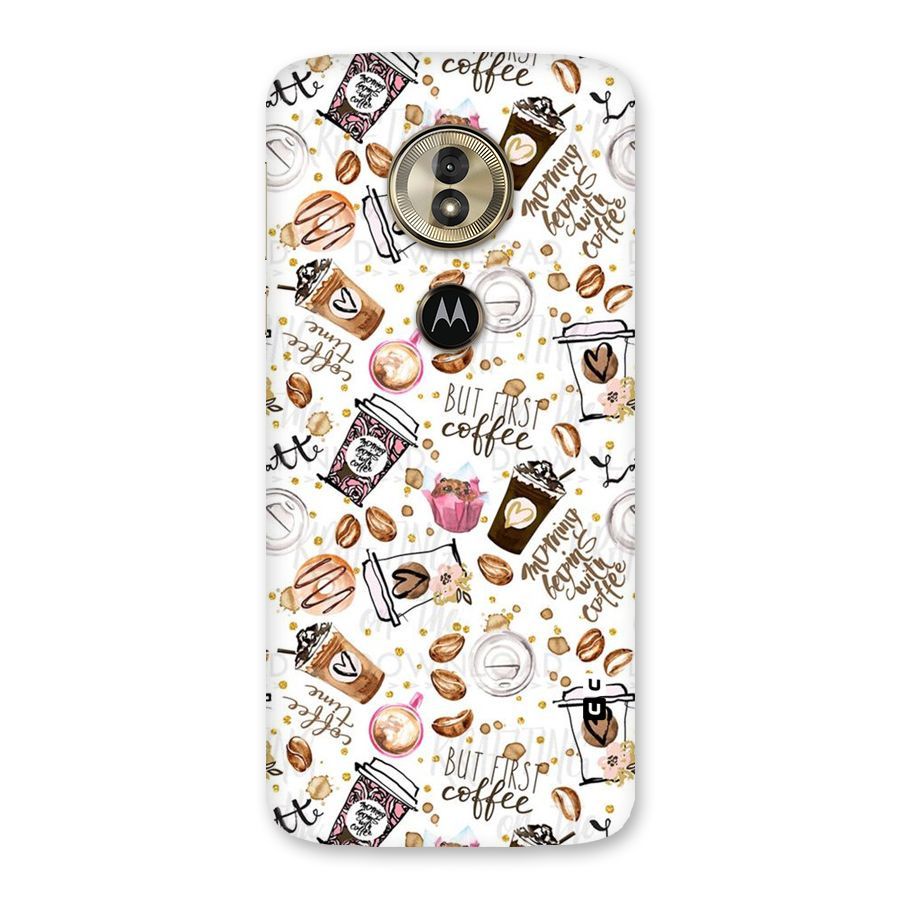 Coffee Pattern Back Case for Moto G6 Play
