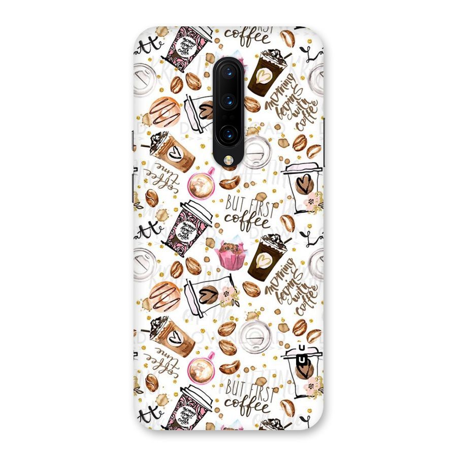 Coffee Pattern Back Case for OnePlus 7 Pro