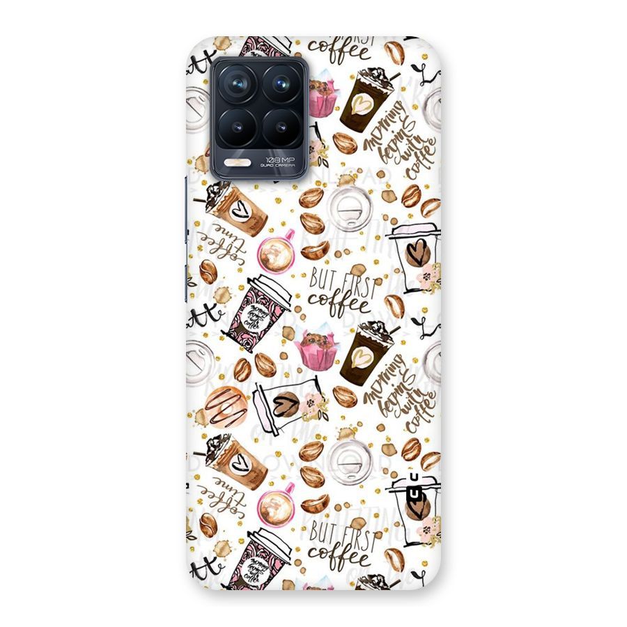 Coffee Pattern Back Case for Realme 8 Pro