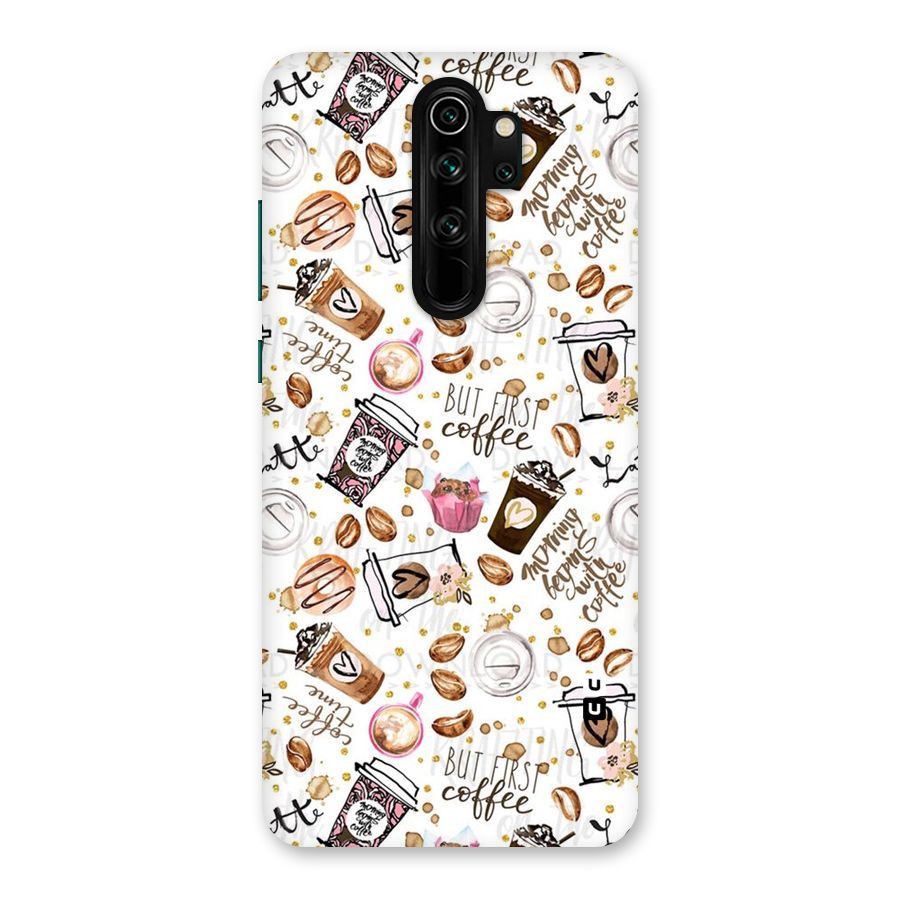 Coffee Pattern Back Case for Redmi Note 8 Pro