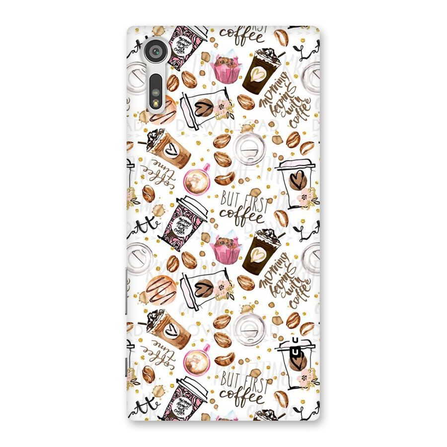 Coffee Pattern Back Case for Xperia XZ
