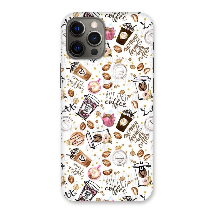 Coffee Pattern Back Case for iPhone 12 Pro Max