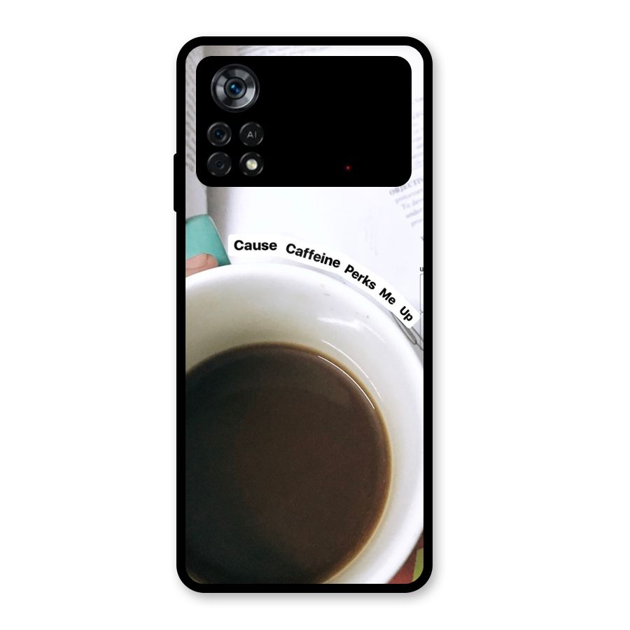 Coffee Perks Glass Back Case for Poco X4 Pro 5G