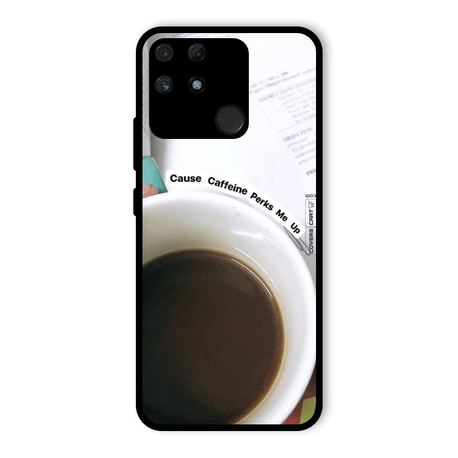 Coffee Perks Glass Back Case for Realme Narzo 50A