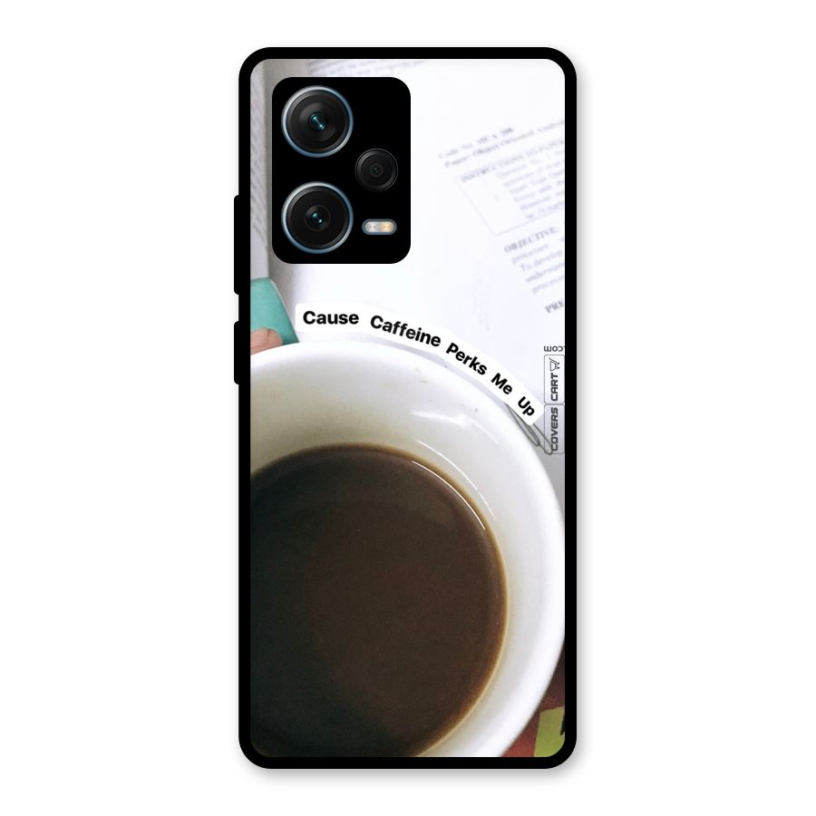 Coffee Perks Glass Back Case for Redmi Note 12 Pro Plus 5G
