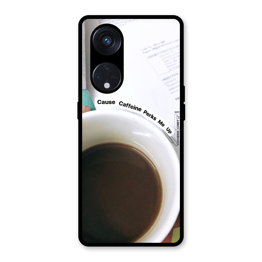 Coffee Perks Glass Back Case for Reno8 T 5G