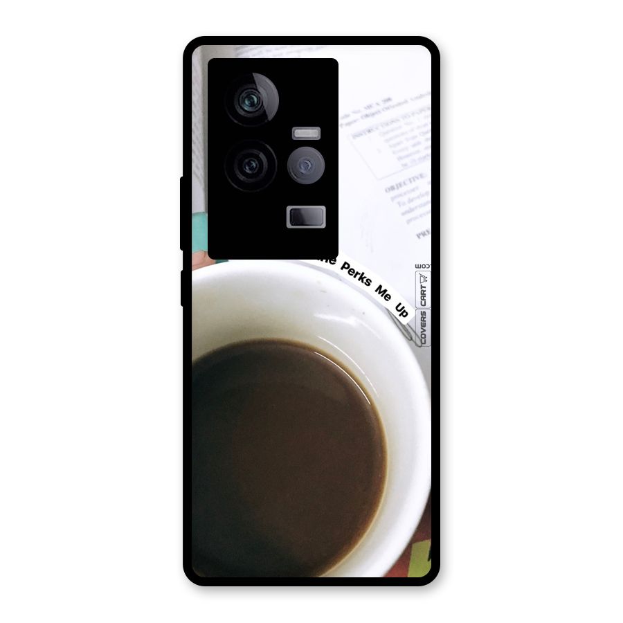 Coffee Perks Glass Back Case for Vivo iQOO 11 5G
